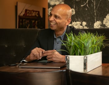 ceo sitting at a table