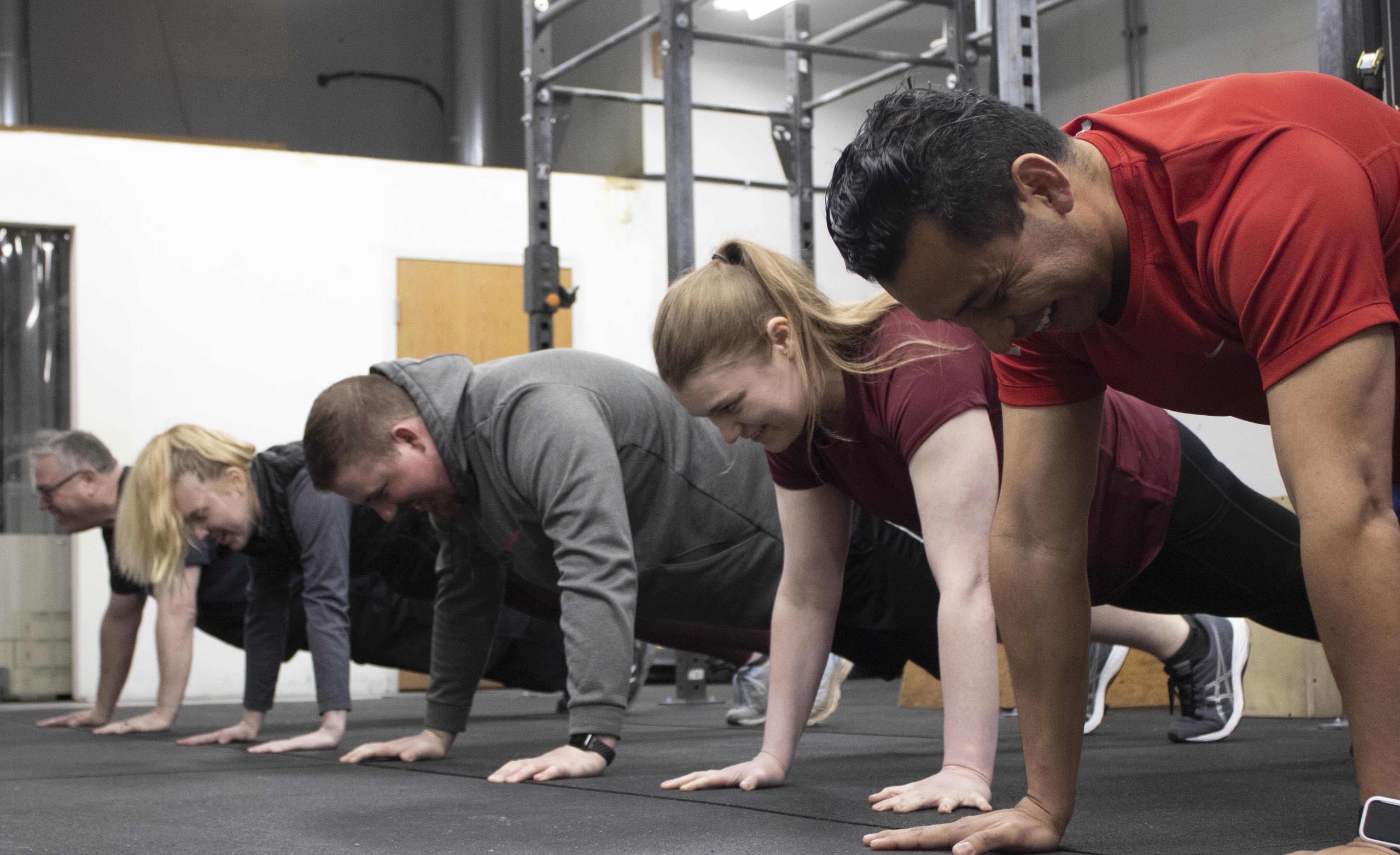 group of people working out